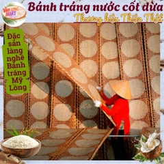 Bánh tráng nước cốt dừa Mỹ Lồng - Thương hiệu Thiện Thật - Ăn liền - Giòn - Béo - Gói 50g tiện lợi