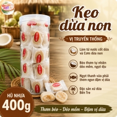 Kẹo dừa non vị truyền thống - Không dùng đường trong sản xuất