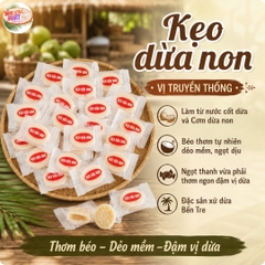 Kẹo dừa non vị truyền thống - Không dùng đường trong sản xuất