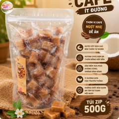 Kẹo dừa cafe ít đường - Đặc sản Bến Tre - Béo vị dừa - Thơm mùi cafe