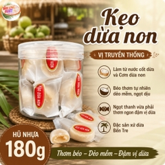 Kẹo dừa non vị truyền thống - Không dùng đường trong sản xuất