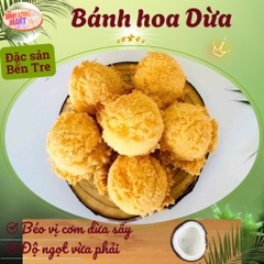 Bánh Hoa Dừa Bến Tre Giòn Tan – Béo Thơm, Ngọt Dịu - Túi ZIP 200g