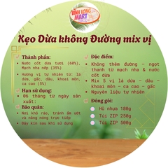 Kẹo Dừa không Đường mix vị - không dùng đường trong sản xuất, béo dừa