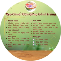 Kẹo Chuối Đậu Gừng Bánh Tráng – Dẻo Thơm, Béo Bùi, Cay Nhẹ