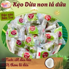 Kẹo Dừa Non Lá Dứa Bến Tre – Dẻo Thơm, Béo Ngậy, Ít Ngọt