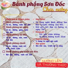 Bánh phồng Sơn Đốc - CHƯA NƯỚNG - Túi hút chân không 10 bánh đk 22cm