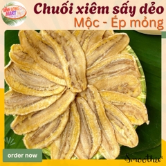 Chuối xiêm Sấy dẻo - Chuối sấy mộc Ép mỏng - Không đường, Không phụ gia