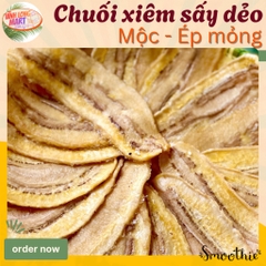Chuối xiêm Sấy dẻo - Chuối sấy mộc Ép mỏng - Không đường, Không phụ gia