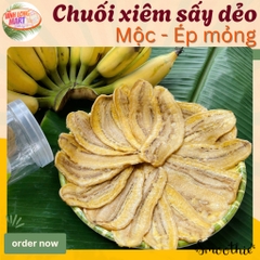 Chuối xiêm Sấy dẻo - Chuối sấy mộc Ép mỏng - Không đường, Không phụ gia