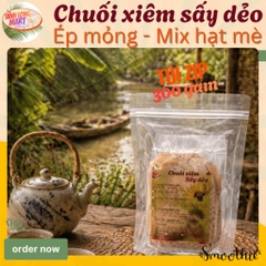 Chuối xiêm Sấy dẻo - Ép mỏng_Mix mè – Ngọt tự nhiên