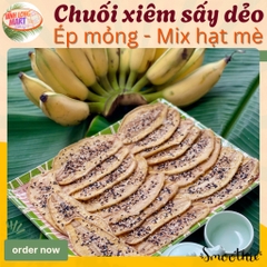 Chuối xiêm Sấy dẻo - Ép mỏng_Mix mè – Ngọt tự nhiên