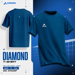 ÁO T-SHIRT KAIWIN DIAMOND 2 - NAM - XANH COBAN