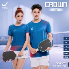 ÁO T- SHIRT WIKA CROWN  NỮ- NAVY