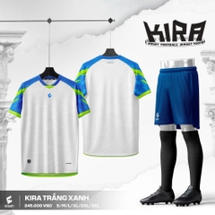 BỘ BÓNG ĐÁ EGAN KIRA-TRẮNG XANH