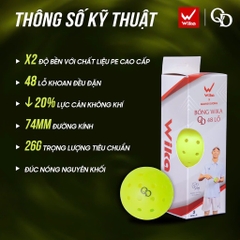 BÓNG THI ĐẤU PICKLEBALL CAO CẤP WIKA QD48