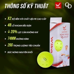 BÓNG THI ĐẤU PICKLEBALL CAO CẤP WIKA QD48
