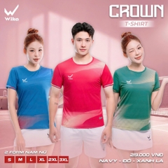 ÁO T-SHIRT WIKA CROWN  NAM- XANH