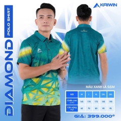 ÁO POLO DIAMOND NAM MÀU XANH LÁ ĐẬM