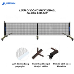 BỘ LƯỚI PICKLEBALL DI ĐỘNG CÓ BÁNH XE