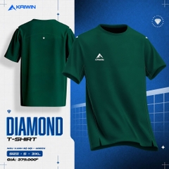 ÁO T-SHIRT KAIWIN DIAMOND 2 - NAM - XANH BỘ ĐỘI