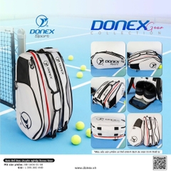 BALO VỢT THỂ THAO 3 NGĂN THÁO RỜI DONEX GEAR BB-1606 TRẮNG PHỐI ĐEN