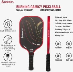 VỢT PICKLEBALL GAMICY BURNING T700 KAIWIN