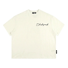 Áo thun boxy CLOUDZY in chữ cá tính vải 100% cotton 250gsm form rộng nam nữ áo phông local brand streetwear ROAD