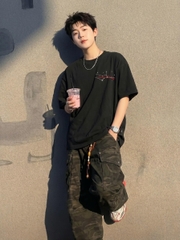 [NEW] Áo thun boxy in hình cá tính 100% cotton 250gsm form rộng nam nữ áo phông local brand CLOUDZY streetwear COURAGE