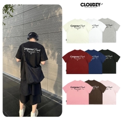 Áo thun boxy CLOUDZY in chữ vải 100% cotton dày dặn 250gsm nam nữ áo phông local brand streetwear GORGEOUS