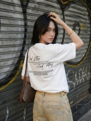 Áo thun boxy CLOUDZY in chữ ký cotton 250gsm dày dặn áo phông nam nữ form rộng hồng nâu đỏ unisex streetwear RITE