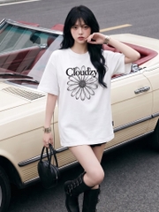 [NEW] Áo thun oversize CLOUDZY in hình hoa cúc 100% cotton 250gsm áo phông form rộng nam nữ unisex local brand POSY