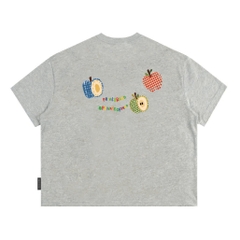 Áo Thun Boxy CloudzyPrive APPLE TEE Premium Cotton 250gsm Local Brand Unisex In Hoạ Tiết