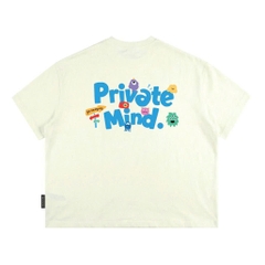 Áo Thun Boxy CloudzyPrivé MIND Chất Cotton 250gsm Áo Phông Boxytee Form Rộng In Chữ "Private Mind"