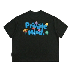 Áo Thun Boxy CloudzyPrivé MIND Chất Cotton 250gsm Áo Phông Boxytee Form Rộng In Chữ "Private Mind"