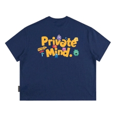 Áo Thun Boxy CloudzyPrivé MIND Chất Cotton 250gsm Áo Phông Boxytee Form Rộng In Chữ "Private Mind"