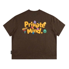 Áo Thun Boxy CloudzyPrivé MIND Chất Cotton 250gsm Áo Phông Boxytee Form Rộng In Chữ "Private Mind"