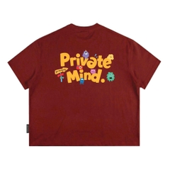 Áo Thun Boxy CloudzyPrivé MIND Chất Cotton 250gsm Áo Phông Boxytee Form Rộng In Chữ "Private Mind"