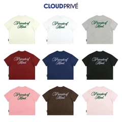 Áo Thun boxy CloudzyPrivé chất cotton 250gsm, Áo phông unisex nam nữ tay lỡ, form boxy PRIVATE