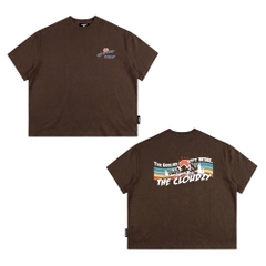 [NEW] Áo thun boxy CLOUDZY in chữ vải cotton 100% 250gsm dày dặn form rộng nam nữ áo phông local brand streetwear WINE