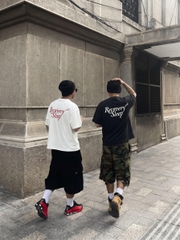Áo thun boxy CLOUDZY streetwear 100% cotton 250gsm dày dặn áo phông nam nữ form rộng hồng nâu đỏ RECOVER
