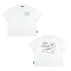 [NEW] Áo thun boxy CLOUDZY in hình máy tính retro 100% cotton 250gsm dày dặn áo phông form rộng nam nữ unisex END