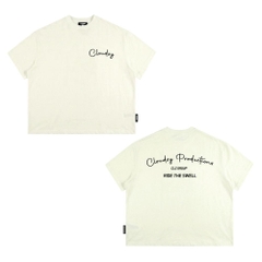 [NEW] Áo thun boxy CLOUDZY in chữ cá tính 100% cotton 250gsm nam nữ áo phông local brand streetwear đi học RIDE