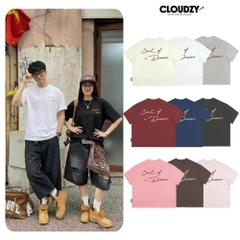 [NEW] Áo thun boxy CLOUDZY in chữ vải cotton 100% 250gsm form rộng nam nữ áo phông local brand streetwear basic OF