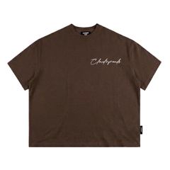 Áo thun boxy CLOUDZY in chữ cá tính vải 100% cotton 250gsm form rộng nam nữ áo phông local brand streetwear ROAD