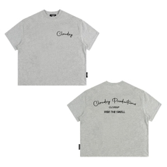 [NEW] Áo thun boxy CLOUDZY in chữ cá tính 100% cotton 250gsm nam nữ áo phông local brand streetwear đi học RIDE
