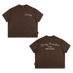 [NEW] Áo thun boxy CLOUDZY in chữ cá tính 100% cotton 250gsm nam nữ áo phông local brand streetwear đi học RIDE