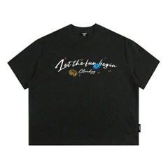 Áo thun boxy streetwear local brand CLOUDZY 100% cotton 250gsm dày dặn áo phông form rộng nam nữ unisex  BEGIN