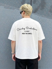 [NEW] Áo thun boxy CLOUDZY in chữ cá tính 100% cotton 250gsm nam nữ áo phông local brand streetwear đi học RIDE