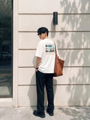 [NEW] Áo thun oversize CLOUDZY in chữ vải cotton 100% 250gsm form rộng nam nữ áo phông local brand streetwear DISCOVER