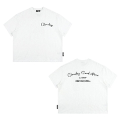 [NEW] Áo thun boxy CLOUDZY in chữ cá tính 100% cotton 250gsm nam nữ áo phông local brand streetwear đi học RIDE
